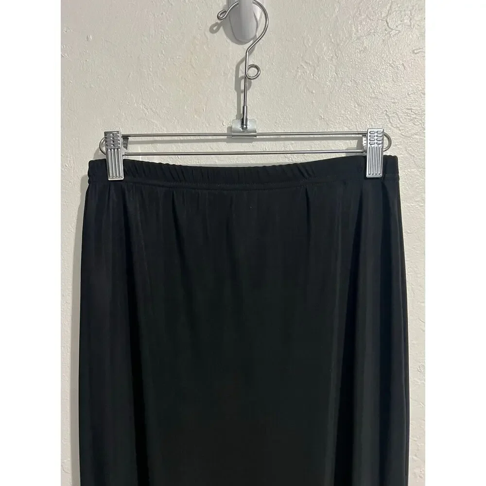 VTG Le Fete Maxi Skirt Whimsigoth Goth Coquette Witchy Bow Sheer Panel Y2K Black